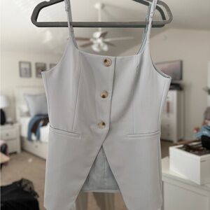 Stylish Light Blue Button-Down Vest